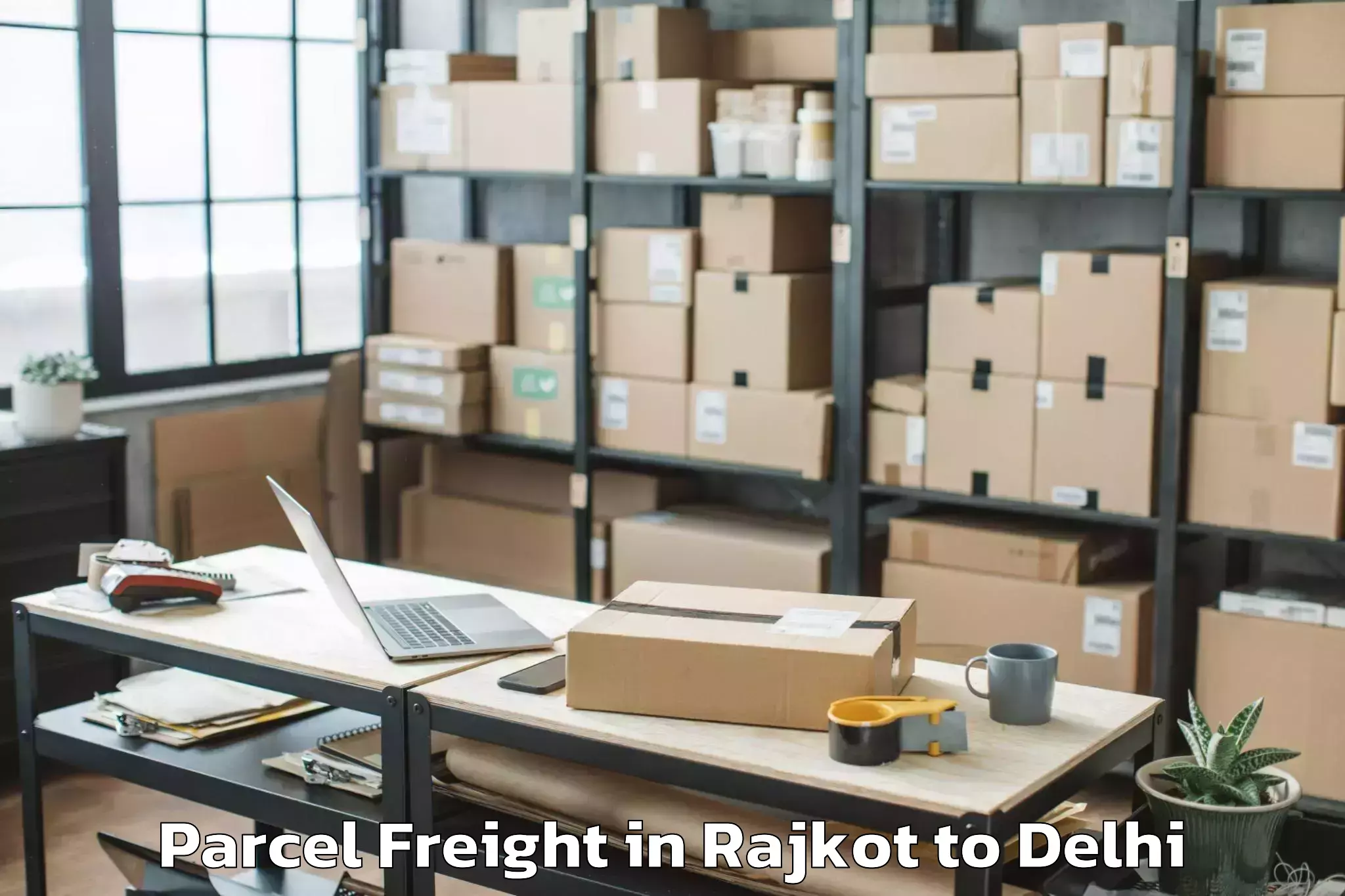 Efficient Rajkot to Delhi Parcel Freight